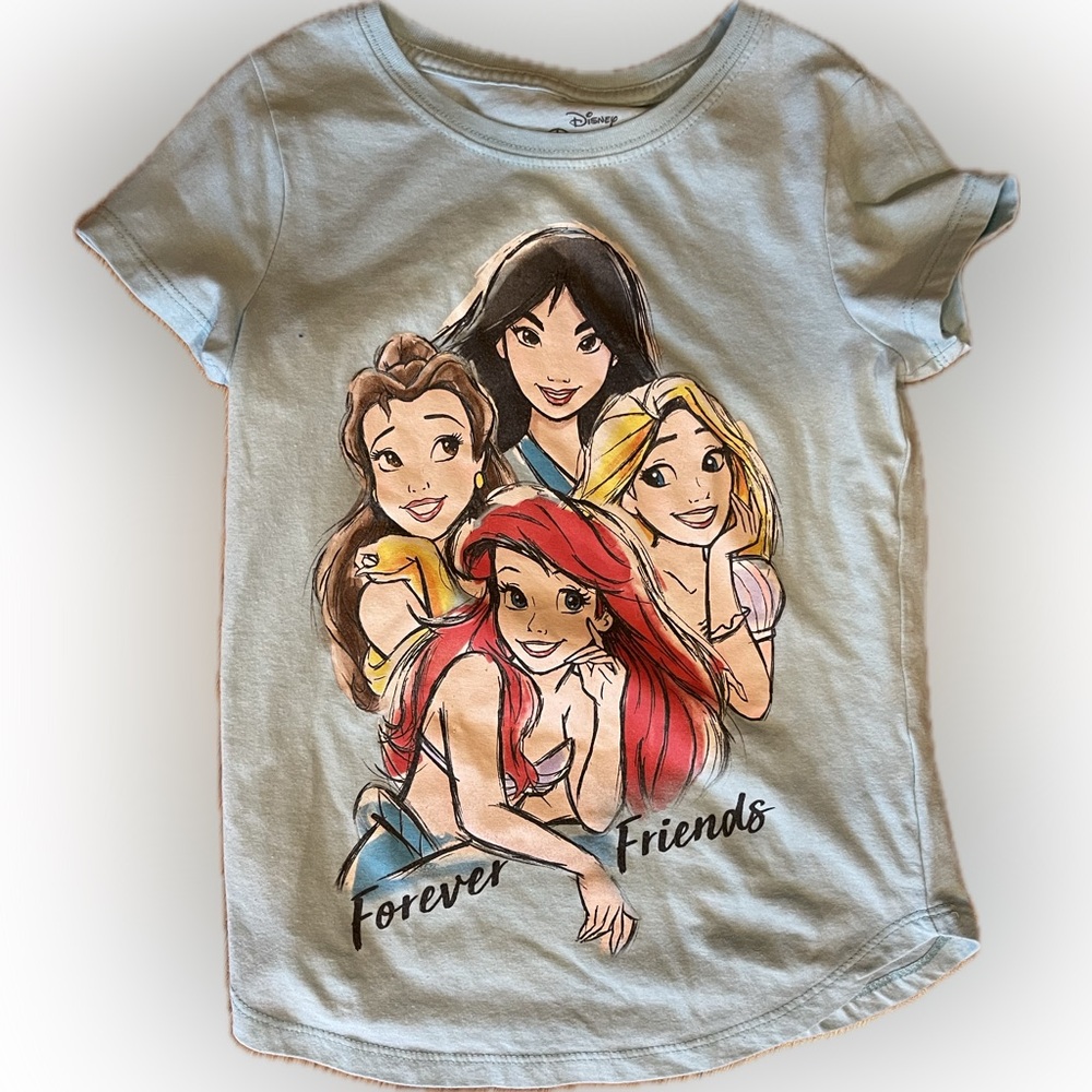 Disney Princess Shirt-Girls M 7-8 forever friends 4 princesses